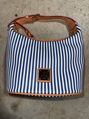 Dooney & Bourke Navy and White Bucket Bag
